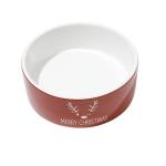 Christmas Reindeer Porcelain Ceramic Cat Food Bowls Round Ear 300ml 100ml