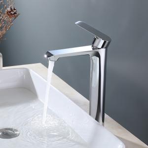 Quality Brass Modern Vessel Single Hole Single Handle Basin Mixer Tap in Chrome wholesale