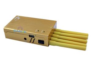 Quality Yellow Color 5 Antennas 3G 4G Signal Jammer Block GPS WiFi For Anti -Tracking wholesale
