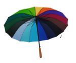 30 Inches Chromatic mens Golf Umbrella Metal Shaft Wooden Handled With Heat