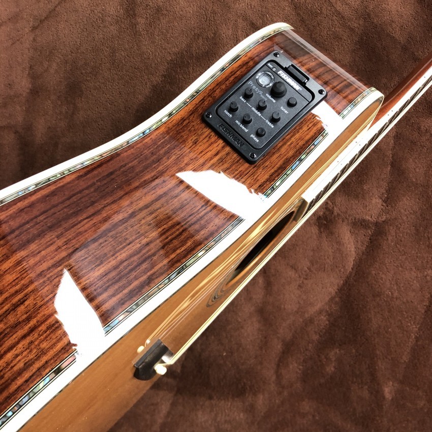 Custom 41 Inch D Body Solid Cedar Wood Top Back Side Sandalwood Acoustic Guitar