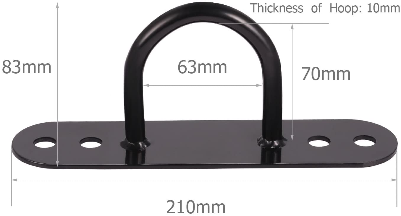 300 kg Load Capacity Carbon Steel Bicycle Wall Anchor for Battle Rope/Resistance Bands