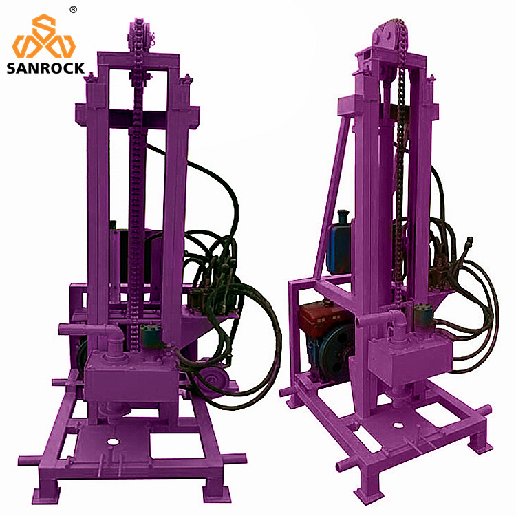 Portable Water Well Drilling Rig for Deep Water Drilling 75-300mm Drilling Diameter