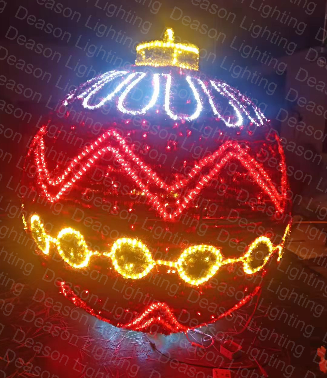 Giant Outdoor Christmas LED Big Ball 3D Motif Light For Lighting Display