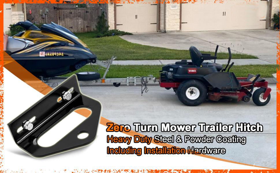 Heavy Duty Universal Zero Turn Lawn Mower Trailer Hitch Adapter Bracket Receiver 3"-6" Mount