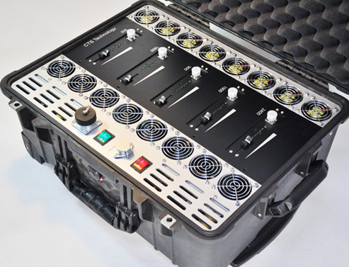High Power Tactical Jammer , Multi Band Jammer Independent RF Switch Controlled