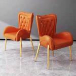 Banquet Stainless Steel Luxury Dining Chair With Leather Seat
