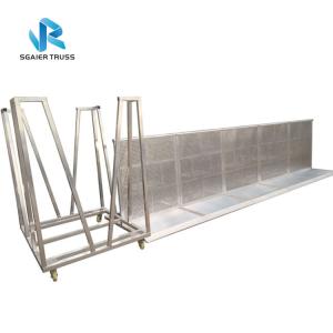 Quality Sgaier Aluminum Crowd Control Barrier 1200 * 1000 * 1200mm Mojo Barrier Trolley wholesale
