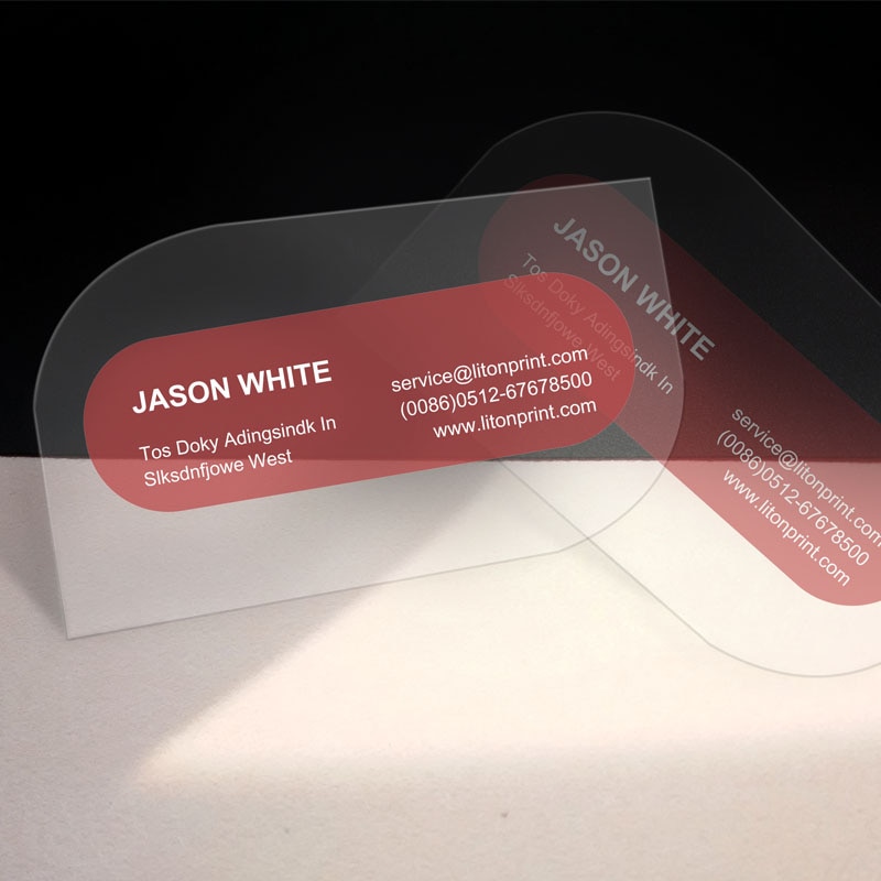 Printing Plastic PVC Card ABS PET Transparent for Business CMYK Color