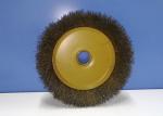 Brass Coated Crimped Wire Cup Brush High Tensile 200MM OD For Removal Rust