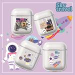 TPU Protective Airpods Pro Case Sky Travel Light Weight Full Body Transparent
