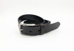 Flower Pattern Embossed Leather Belt Black Color 95 - 125cm Length