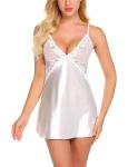 Erotic Ice Silk Short Skirt Nightdress Sexy Corset Lingerie For Women
