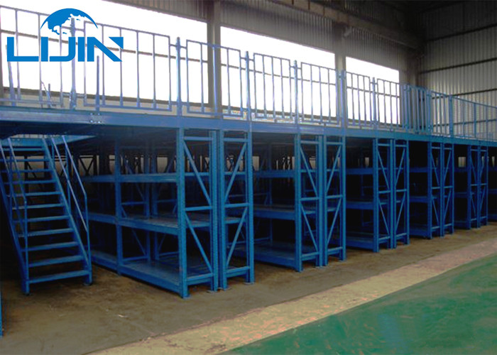 High Space Utilization Mezzanine Floors Warehouse Storage Rack / Adjustable Pallet Shelf System