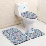 Animal Bathroom Mat 3 Piece Set Washable U Shaped Toilet Rug