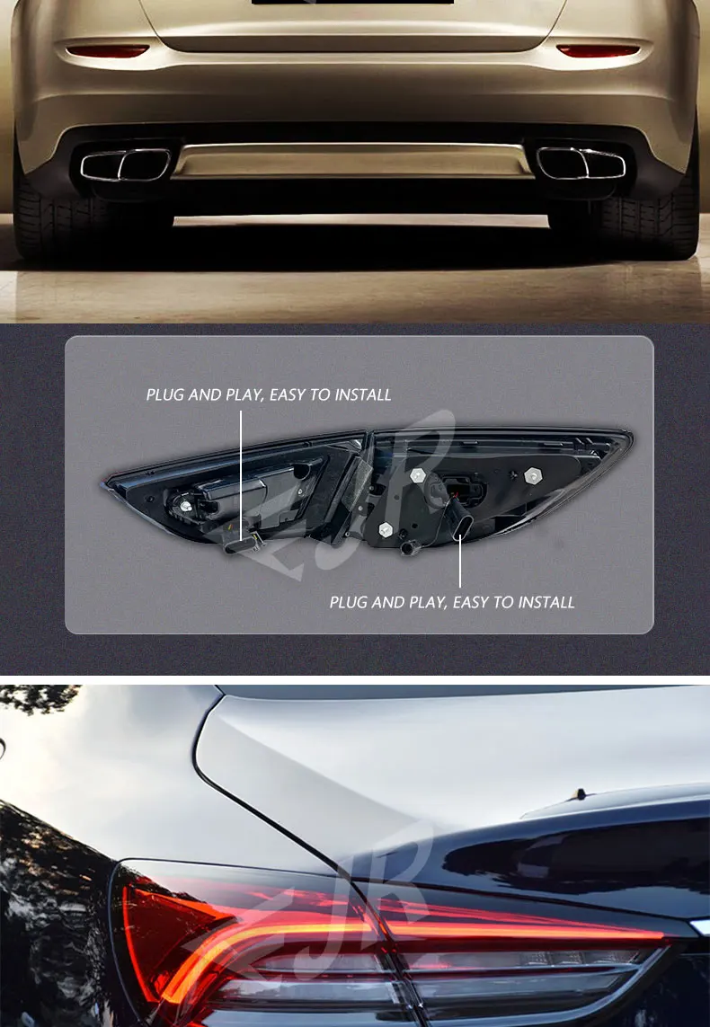 For Maserati Quattroporte 14-20 Led Taillight Upgrade New Trofeo Version Plug And Play Rear Tail Light Turn Brake Drl