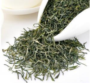 Quality Guzhang Mao Jian China Slim Green Tea Light Olivine Dried Tea Full Of Peoke wholesale