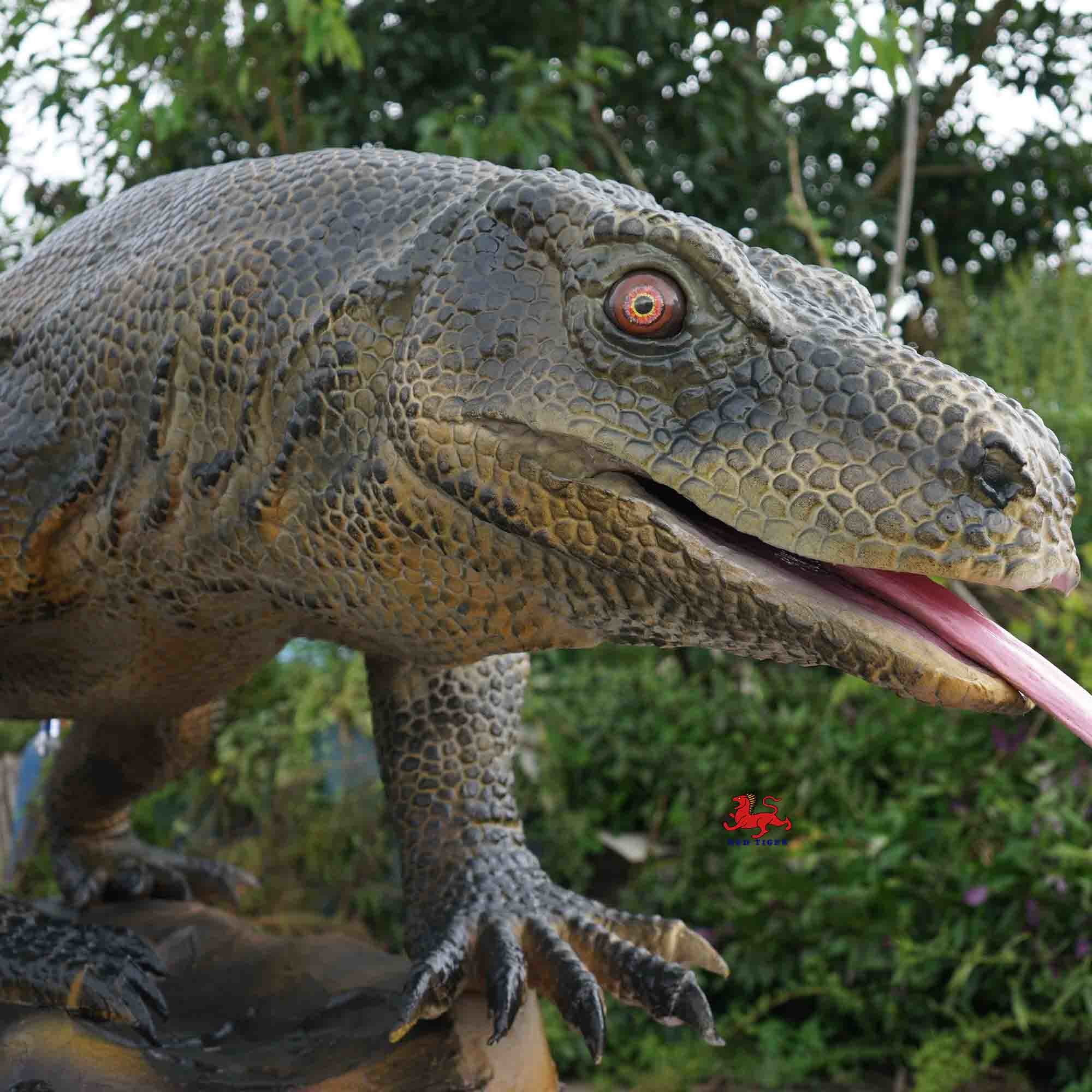 Snowproof 4m Realistic Animatronic Animals Komodo Dragon Model