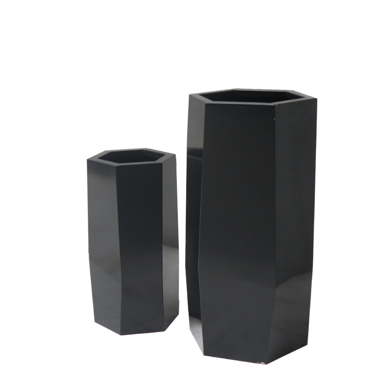 Standing D40cm H80cm Fiberglass Garden Pots Outdoor