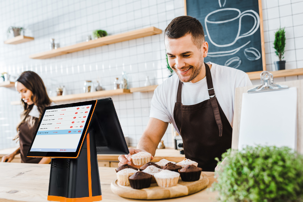 15.6'' 1080P All-In-One POS Cash Register with Built-in Printer for Small Retail Store