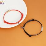 Handmade Braided SS304 Couple Bar Name Bracelet For Lover