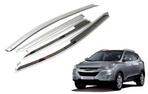Quality Chrome Sun Visors Vent Shade for IX35 2009-2013 Hyundai New Tucson Rain Window Guards wholesale