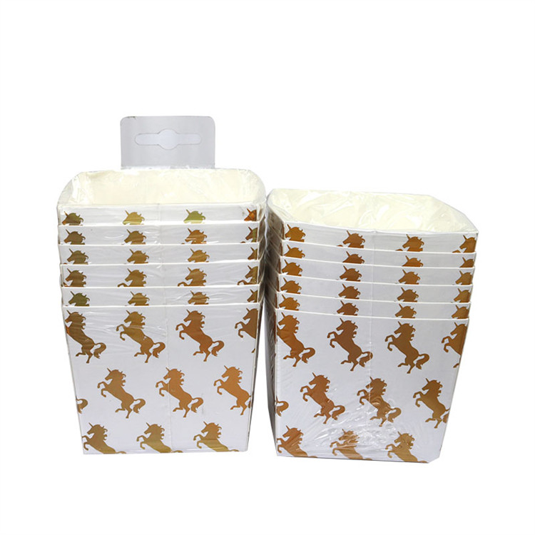 XL Square Paper Baking Pans Gold Foil Bakeware Ovenable Paper Baking Molds