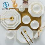 Gold Rim Gloss Glaze A Grade Contemporary Dinnerware Sets For Wedding