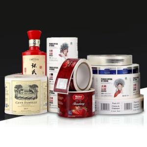 Quality Spice Jar Self Adhesive Wine Bottle Labels Water Bottle Hot Gold Printing Matte wholesale