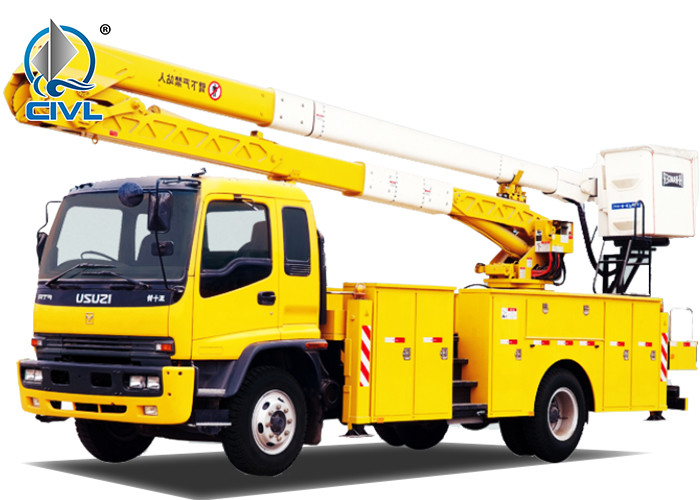 150hp Aerial Work Truck 17m Telescopic Foldable Aero Vehicle Boom Lifter Wheeled Elevator