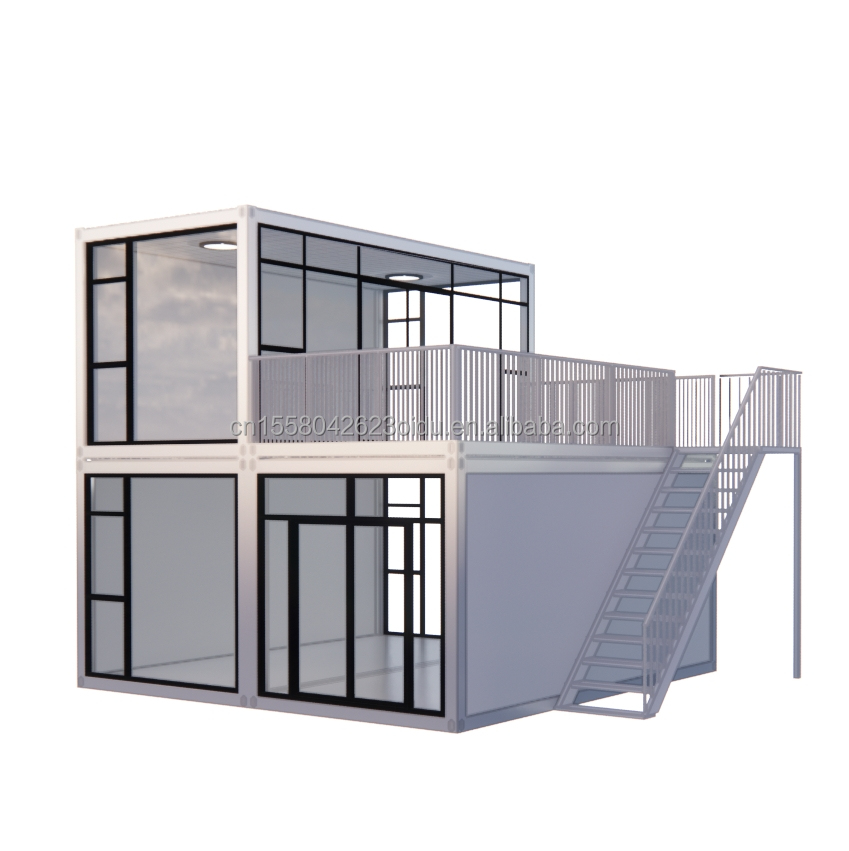 Galvanized Steel Square Tubes Main Structure Customized Color 20ft Container House Prefabricated Temporary Office/Shop/Villa