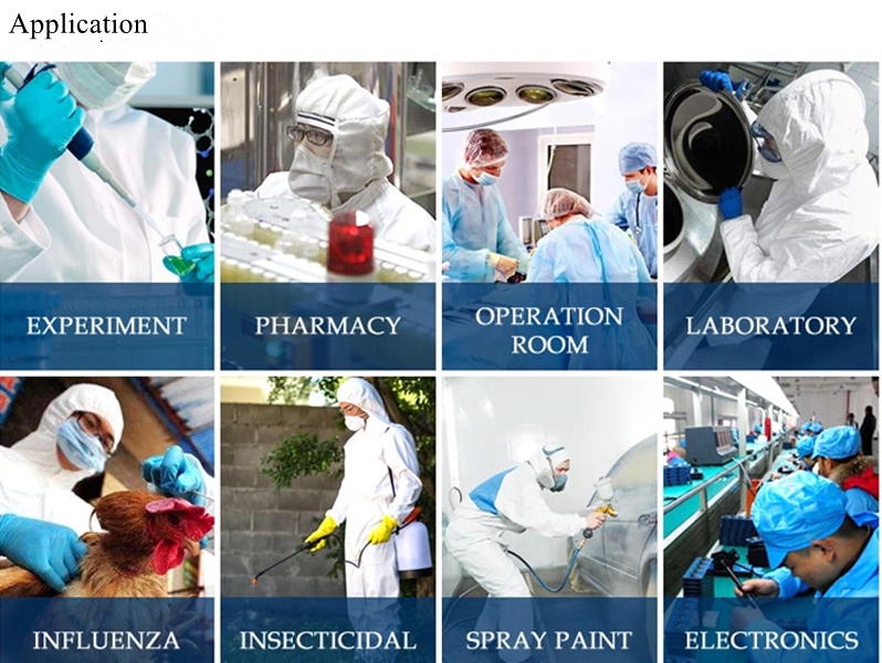 S-4XL Type 5 6 Disposable Coveralls Liquid Proof Non Woven Disposable Protective Suit