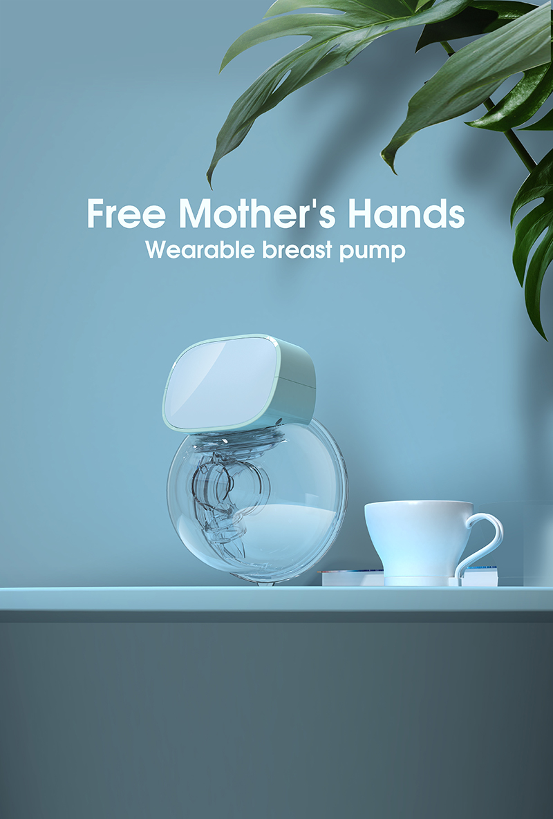 2 Modes Custom Rechargeable Breast Pump Set 800MAh Li Battery Handless Breast Pump