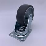 Small Anti-Skid Rubber Caster Wheels Swivel Plate 2.5 Inch