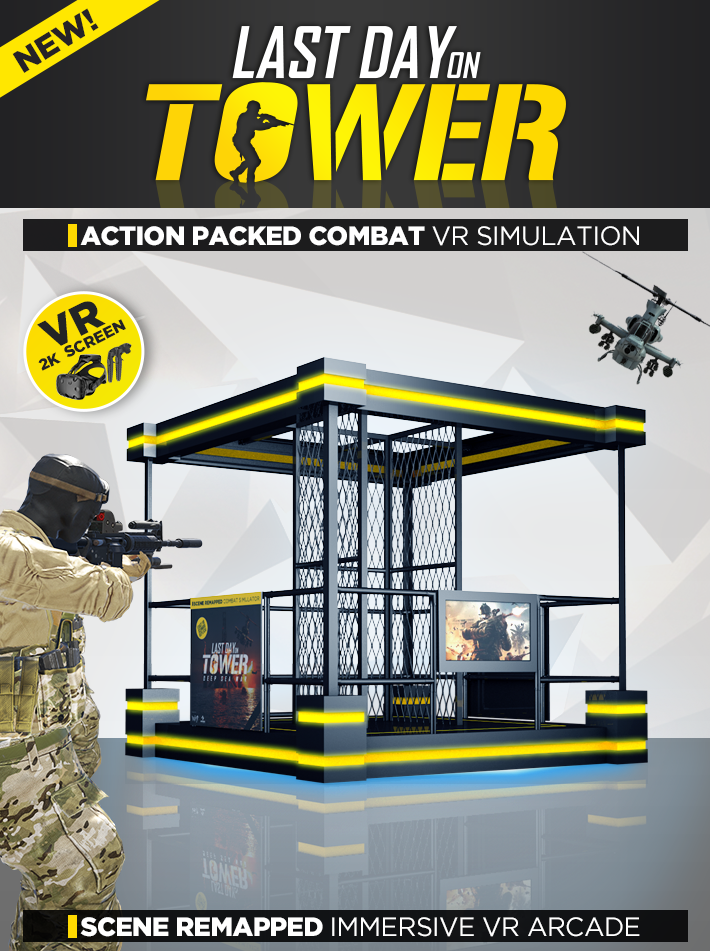 Coin Operated Games Vr Tower Gun Entertainment Simulator Machine