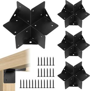 Quality Rust Resistant Black 4x4 Steel Brackets For Wall Mounted Pergola wholesale