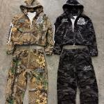 Custom Tracksuits Men Full All Over Dtg Print Zip up Hoodie Streetwear Baggy