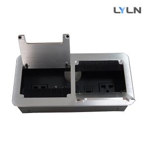 Quality Economical Brushed Aluminum Conference Cable Cubby Manual Flip Up wholesale