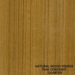 AAA Grade Teak Wood Veneer Contrast Black Line Straight Grain For Fancy Plywood
