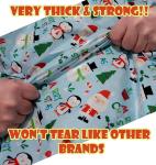 Odorless Colorful Plastic Gift Wrap Bags , Jumbo Plastic Christmas Bags