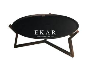 Quality North American Black Walnut Frame Wood Metal Panel Coffee Table wholesale