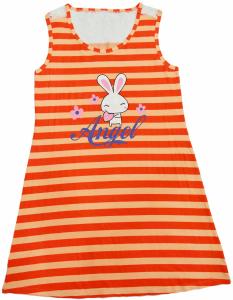 Quality Orange Ladies Viscose Pyjamas Female Night Wears Lace Back Rabbit Printed wholesale