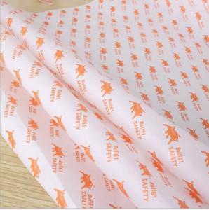 Quality Orange Logo Personalised Printed Tissue Paper Wrap For Flower Wedding Garland Facial Gift wholesale