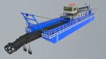 16 Inch 5000m3/h Floating Gold Dredge 20m Digging Machine