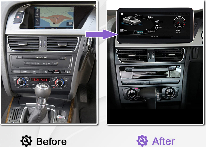 Android 9.0 IPS Screen Audi A4 Radio GPS Navigation Auto Stereo