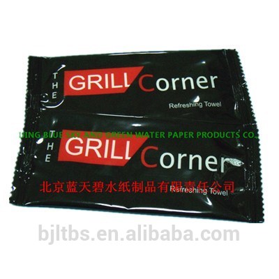 China factory single packed spunlace customized restaurant/airlines wet wipes/tissues/towels