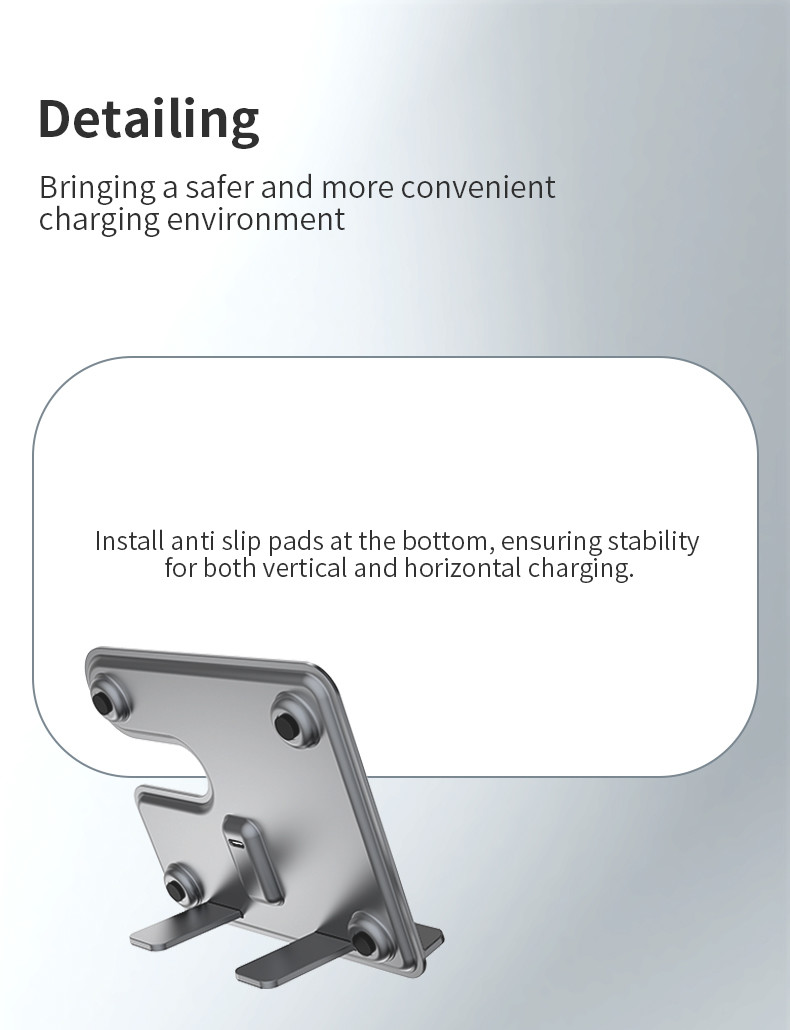 Detachable Braket Qi Standard 3in 1 Wireless Charging for Smart Devices