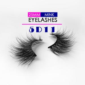 Quality Custom Logo Thin 5D Mink Eyelashes 25 Times Usage wholesale