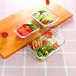 Clear BPA Free Leakproof 410ml Glass Food Container