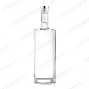 Quality 750ml 500ml Glass Bottle for Vodka Spirit Gin Rum XO Brandy Liquor Clear Base Material wholesale